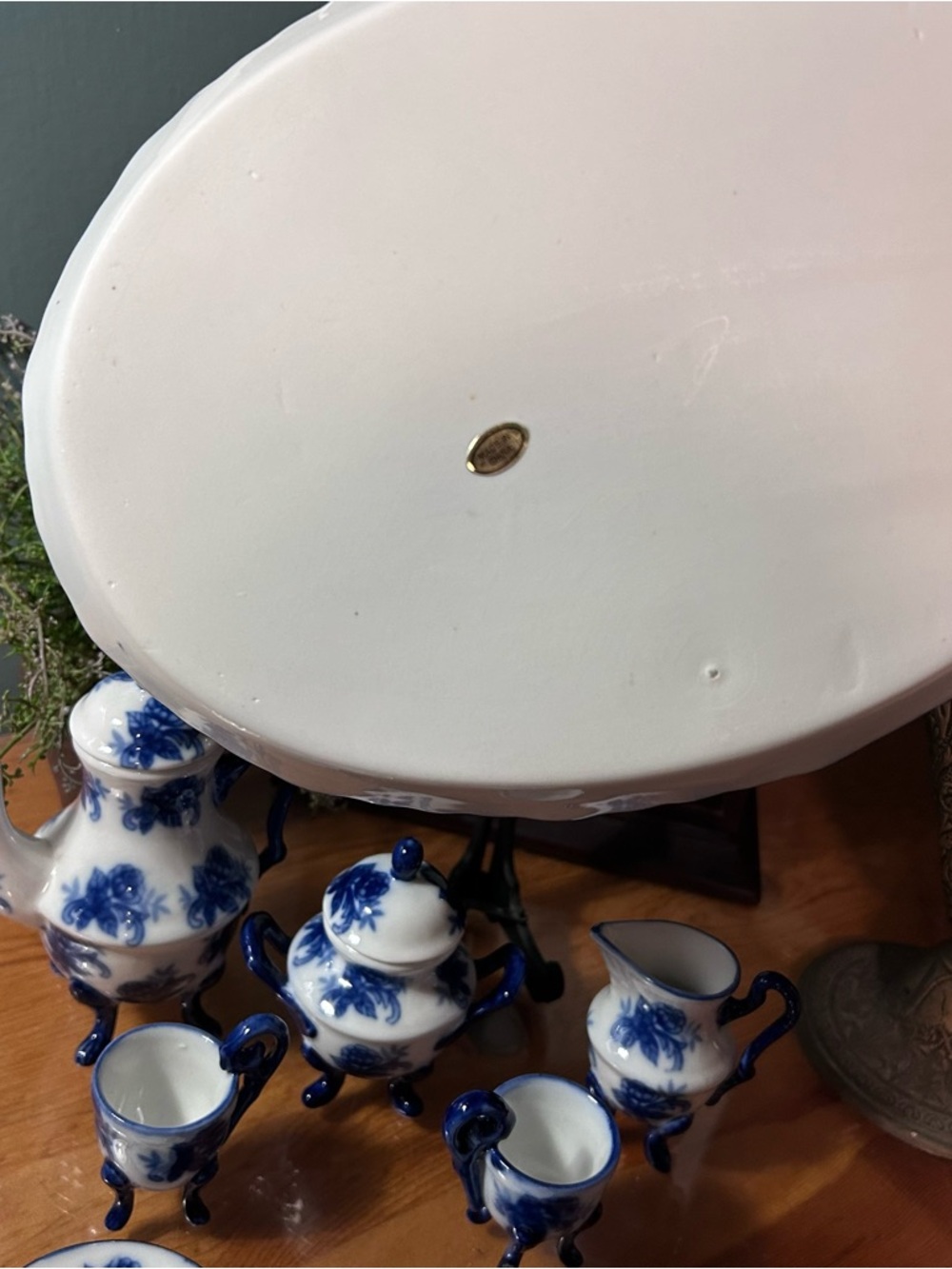 💙(UT) Vintage “Flow Blue” Childs Tea Set - Picture 4 of 10